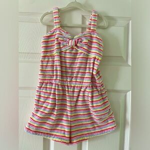 Janie and Jack Girls Romper Short Outfit in Stripes Terry Cloth